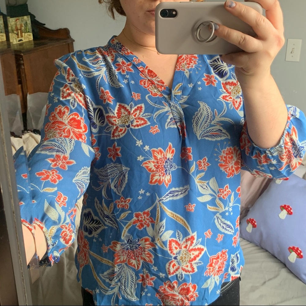 Adrienne Vittadini Floral Blouse